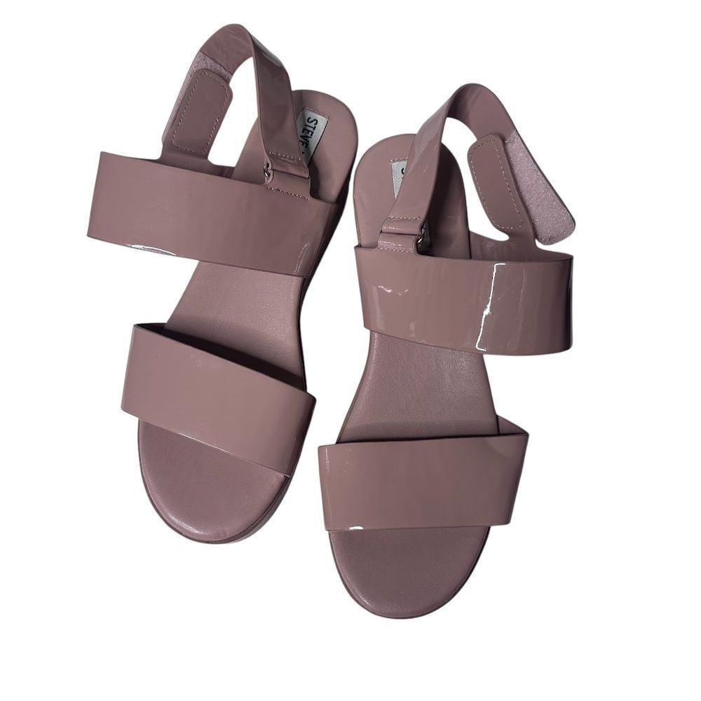 Steve Madden Robo 7.5 platform wedge sandal blush pink nude